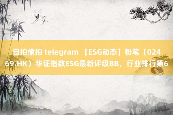 自拍偷拍 telegram 【ESG动态】粉笔（02469.HK）华证指数ESG最新评级BB，行业排行第6