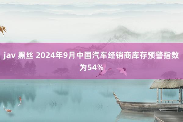 jav 黑丝 2024年9月中国汽车经销商库存预警指数为54%