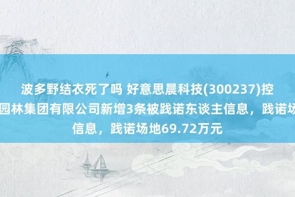 波多野结衣死了吗 好意思晨科技(300237)控股的杭州赛石园林集团有限公司新增3条被践诺东谈主信息，践诺场地69.72万元