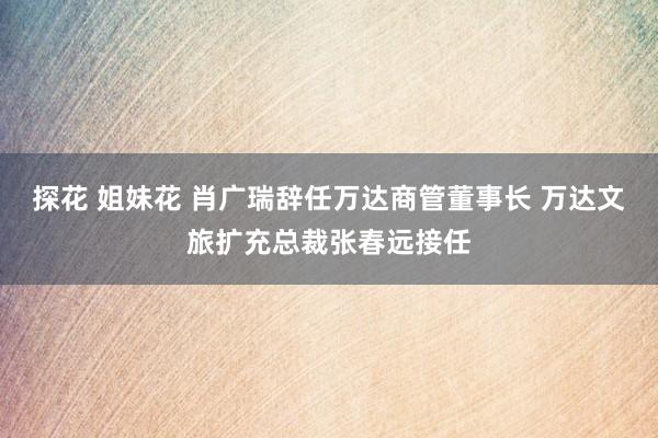 探花 姐妹花 肖广瑞辞任万达商管董事长 万达文旅扩充总裁张春远接任