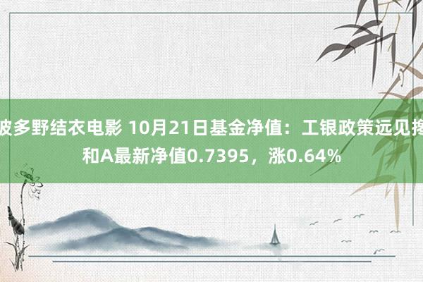 波多野结衣电影 10月21日基金净值：工银政策远见搀和A最新净值0.7395，涨0.64%