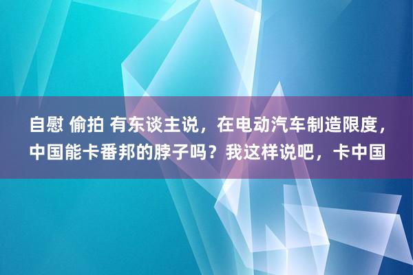 自慰 偷拍 有东谈主说，在电动汽车制造限度，中国能卡番邦的脖子吗？我这样说吧，卡中国