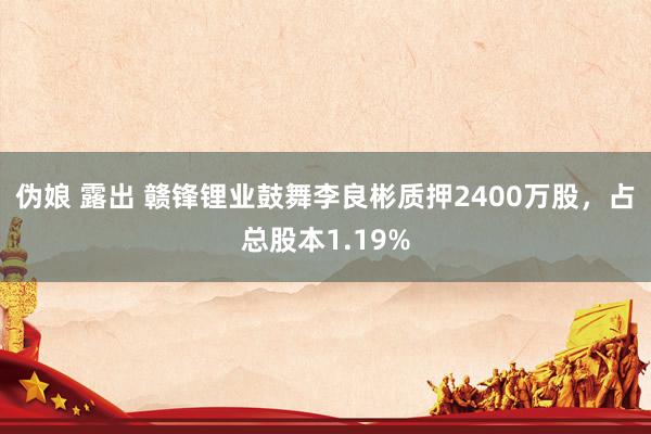 伪娘 露出 赣锋锂业鼓舞李良彬质押2400万股，占总股本1.19%