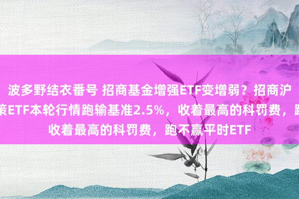 波多野结衣番号 招商基金增强ETF变增弱？招商沪深300增强政策ETF本轮行情跑输基准2.5%，收着最高的科罚费，跑不赢平时ETF