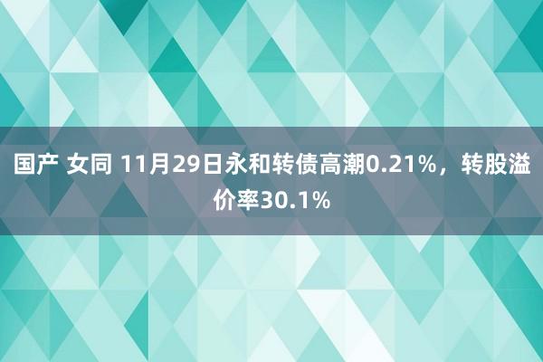 国产 女同 11月29日永和转债高潮0.21%，转股溢价率30.1%