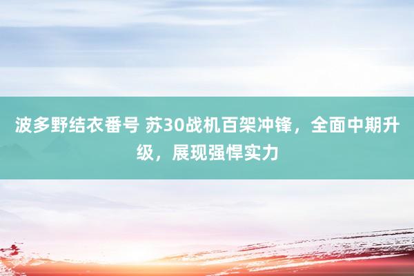 波多野结衣番号 苏30战机百架冲锋，全面中期升级，展现强悍实力