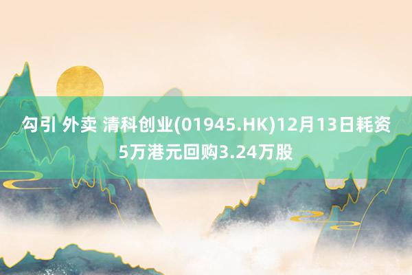 勾引 外卖 清科创业(01945.HK)12月13日耗资5万港元回购3.24万股