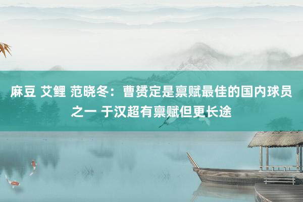 麻豆 艾鲤 范晓冬：曹赟定是禀赋最佳的国内球员之一 于汉超有禀赋但更长途