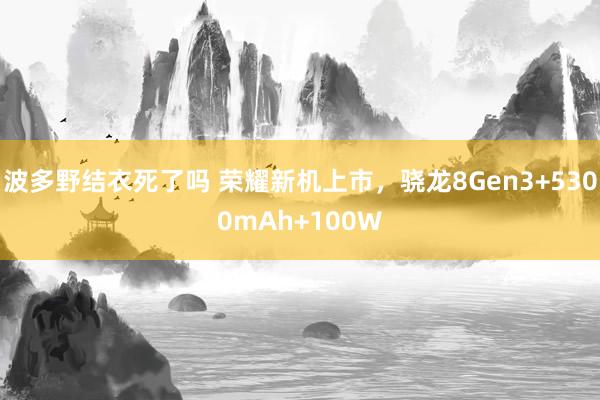 波多野结衣死了吗 荣耀新机上市，骁龙8Gen3+5300mAh+100W