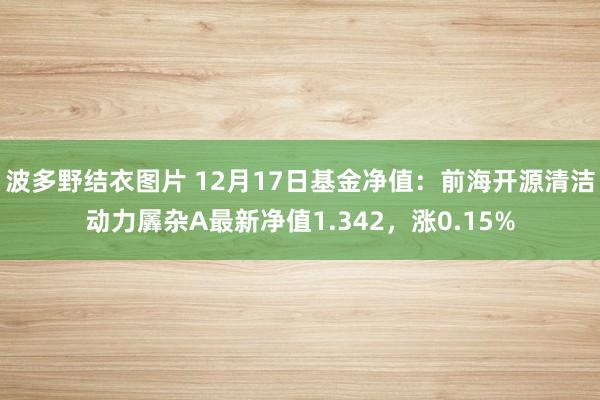 波多野结衣图片 12月17日基金净值：前海开源清洁动力羼杂A最新净值1.342，涨0.15%