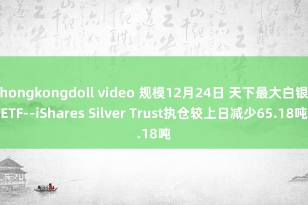 hongkongdoll video 规模12月24日 天下最大白银ETF--iShares Silver Trust执仓较上日减少65.18吨