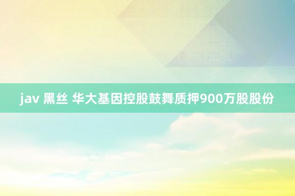 jav 黑丝 华大基因控股鼓舞质押900万股股份