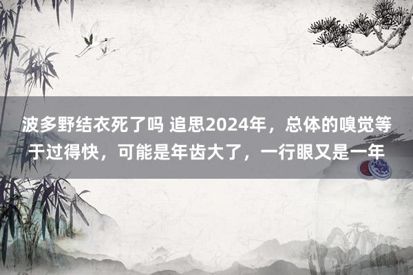 波多野结衣死了吗 追思2024年，总体的嗅觉等于过得快，可能是年齿大了，一行眼又是一年