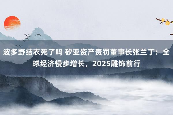 波多野结衣死了吗 矽亚资产责罚董事长张兰丁：全球经济慢步增长，2025雕饰前行