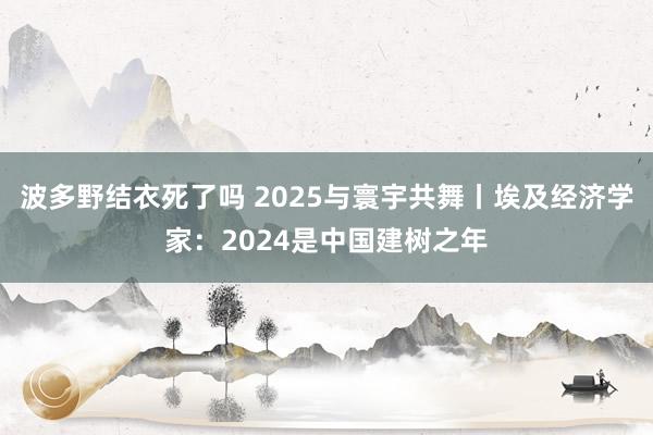 波多野结衣死了吗 2025与寰宇共舞丨埃及经济学家：2024是中国建树之年