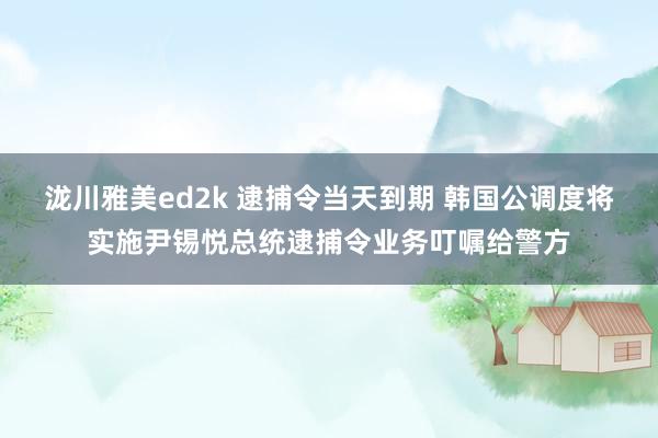 泷川雅美ed2k 逮捕令当天到期 韩国公调度将实施尹锡悦总统逮捕令业务叮嘱给警方