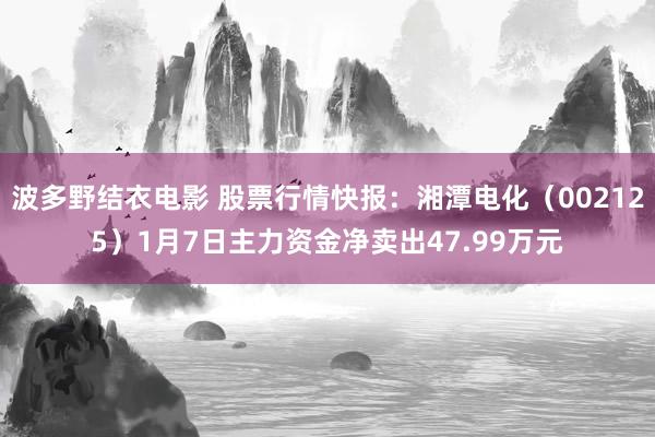 波多野结衣电影 股票行情快报：湘潭电化（002125）1月7日主力资金净卖出47.99万元