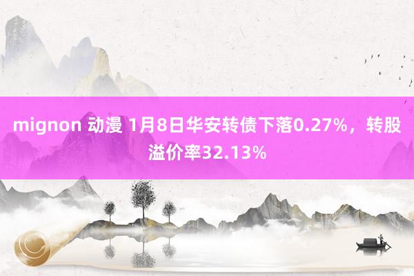 mignon 动漫 1月8日华安转债下落0.27%，转股溢价率32.13%